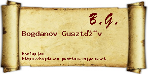 Bogdanov Gusztáv névjegykártya